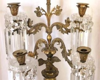 71 - Brass w/marble Base 27" Candle Holder
