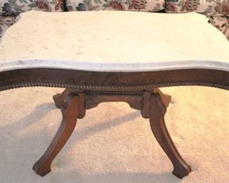 74 - Victorian Marble Top Coffee Table 20 x 19 x 30
