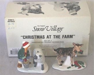 107 - Dept 56 Christmas at The Farm In Box
