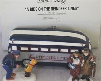 124 - Dept 56 Ride on Reindeer Lines In Box
