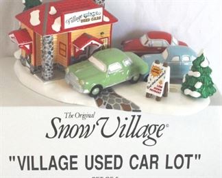 141 - Dept 56 Village Used Car Lot in Box
