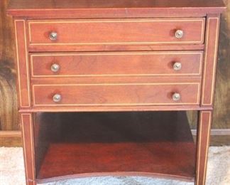 167 - Mahogany 3-drawer Table Stand 20x17x26
