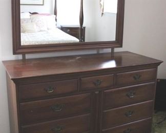 198 - Vintage Cherry Dresser with Mirror
