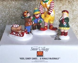 205 - Dept 56 Kids, Candy Canes & Ronald McDonald in Box
