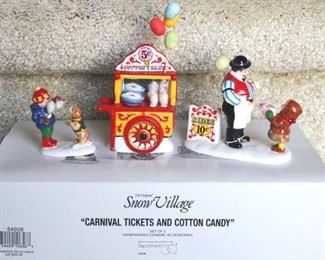 206 - Dept 56 Carnival Tickets and Cotton Candy In Box
