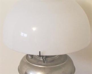 278 - Oil Lamp with glass shade 21 tall
