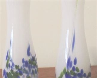 281 - Pair of Art Glass Vases 7 tall
