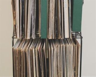 300 - Lot of Records w/ metal holder
