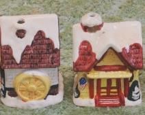 303 - 6 pc House Candle Holders 6 tall
