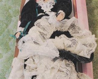 317 - Porcelain Doll with box 25.5 tall

