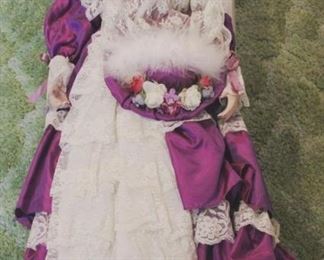 318 - Porcelain Doll with Box 27.5 tall

