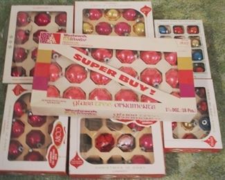342 - 8 Boxes Vintage Christmas Ornaments
