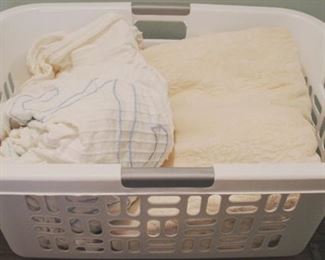 359 - Laundry Basket with Linens
