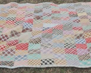 363 - Vintage Hand Stitched Quilt 36x90
