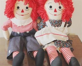 365 - Raggedy Ann and Andy Dolls 24 tall
