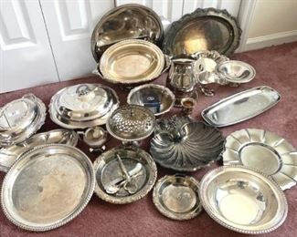 381 - Large lot of assorted silver plated items
