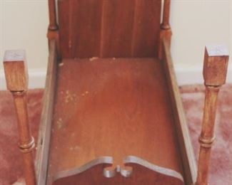 385 - Wood Doll Size Bed 12.5x19x10
