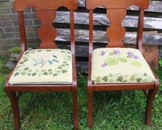 403 - Pair vintage chairs - 32.5 x 19 x 16
