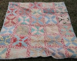 414 - Hand stitched quilt - 65 x 71.5
