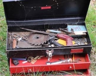 415 - Tool box w/ contents - 10 x 20.5 x 8.5
