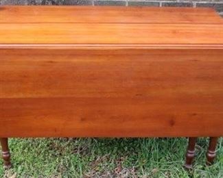 421 - Vintage turned leg drop side dining table 26.5 x 56 x 25
