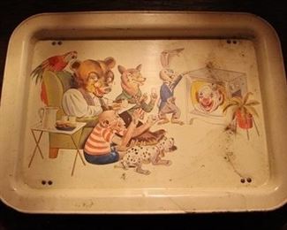 464 - Metal serving tray - 17.5 x 13
