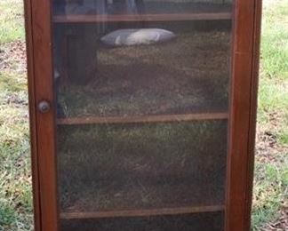 507 - Mahogany 1 door bookcase - 47 x 24 x 10
