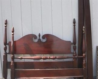 571 - Mahogany full size poster bed - 54 x 57 x 77
