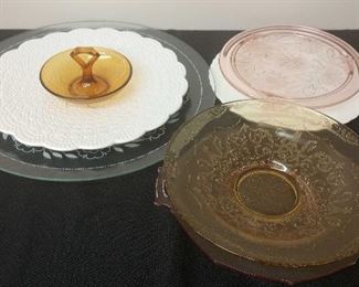 Assorted Vintage Glass Decor Platters
