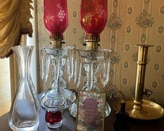 Atq Cranberry Lamps