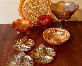 Orange Carnival Glass More