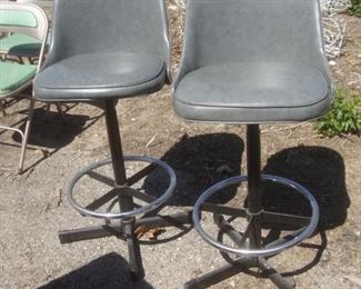 1960's adjustable height bar stools
