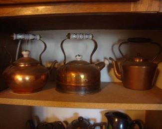 Copper tea kettles