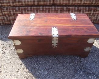 Small solid cedar chest