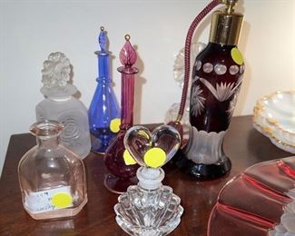 Various perfume bottles