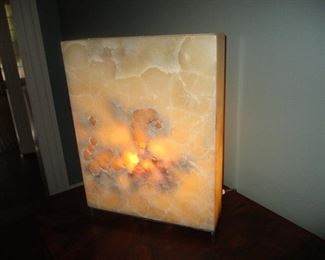 Stone cubic lamp