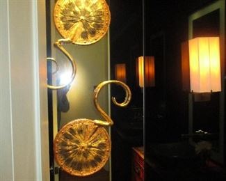 Carved gilt finished wall decor