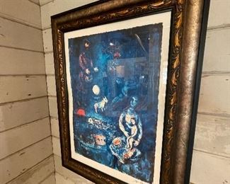 Marc Chagall pencil numbered lithograph