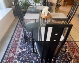 Glass top breakfast set