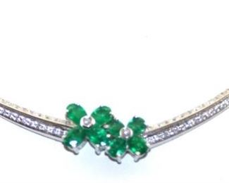 Emerald and Diamond Necklace