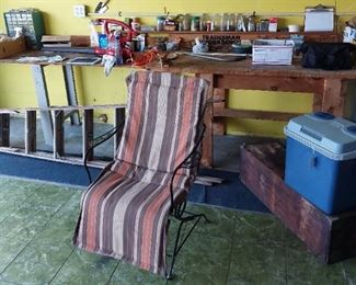 Chair, Electric Cooler, Vintage Chest, Ladder