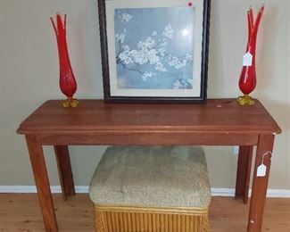 Console Table, Vases, and More