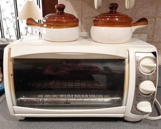 Toaster Oven and Soup Bowls