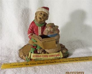 Vintage Tom Clark Gnome 1995 "Tom Wolf Rabbit Singing Cairn Christmas Songs" 