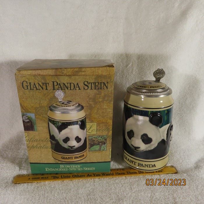 Vintage Endangered Species Limited Edition Giant Panda Stein NEW IN BOX 