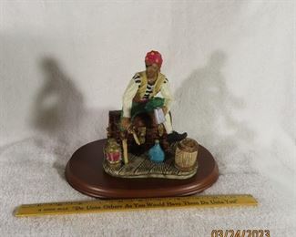 Vintage 1987 Museum Collections-"Pirate" On Wooden Base 