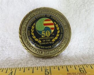 Challange Coin VFW 50th Anniversary Korean War 