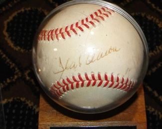 Hank Aaron Signed Baseball