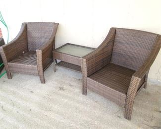 Wicker Chairs and table
