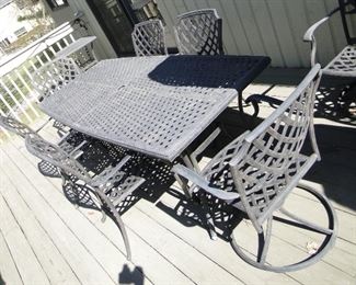 Metal outdoor patio set